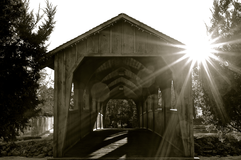 WOODEN COVERED BRIDGE
