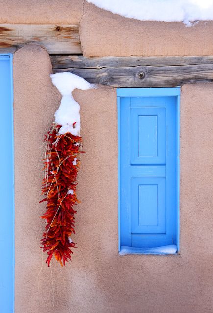 Hot chili peppers snow