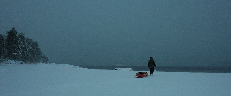 Snow Kayaking