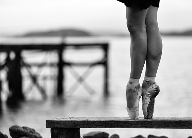 en pointe