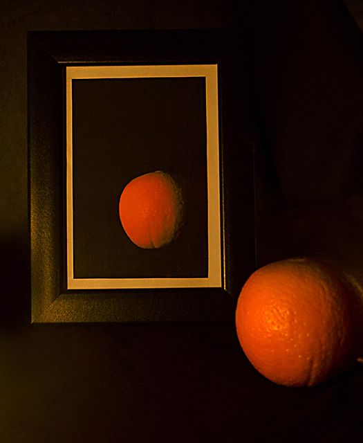 orange self-portrait