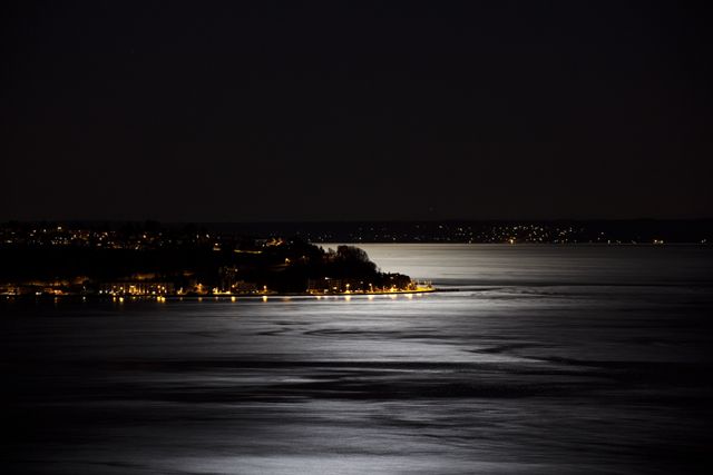 Alki Point in Moonlight