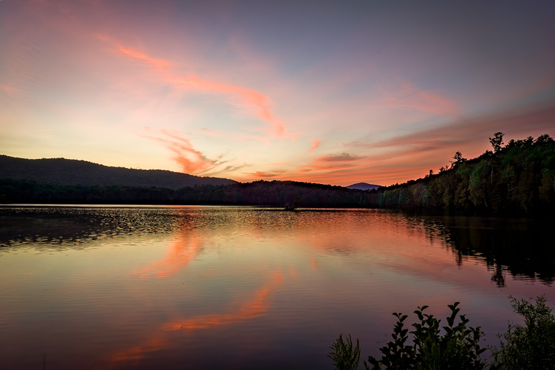 Summertime Sunset at the Lake in Vermont
