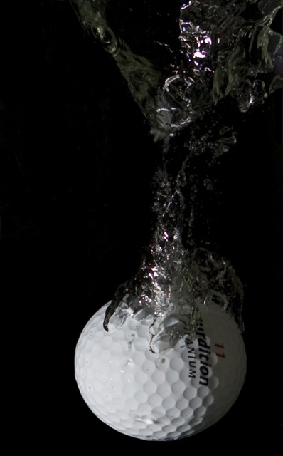 Golfball in motion