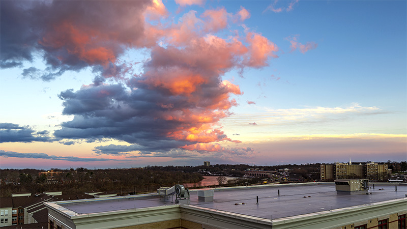 Sunset over the Raritan river