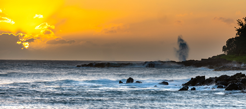 Spouting Horn Sunset, Kauai