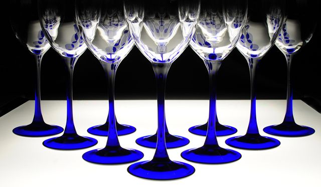 Reflecting on empty wine glasses
