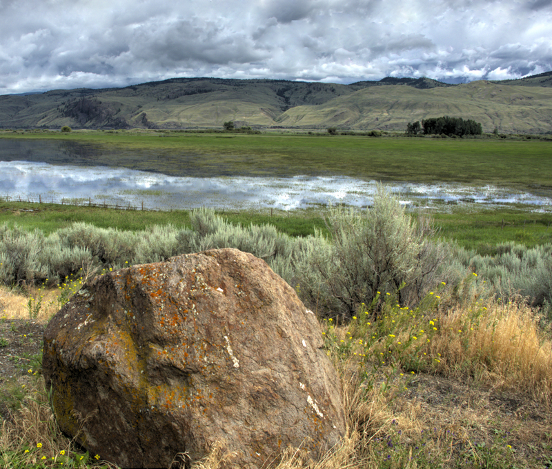Glacial Erratic and Rain Clouds