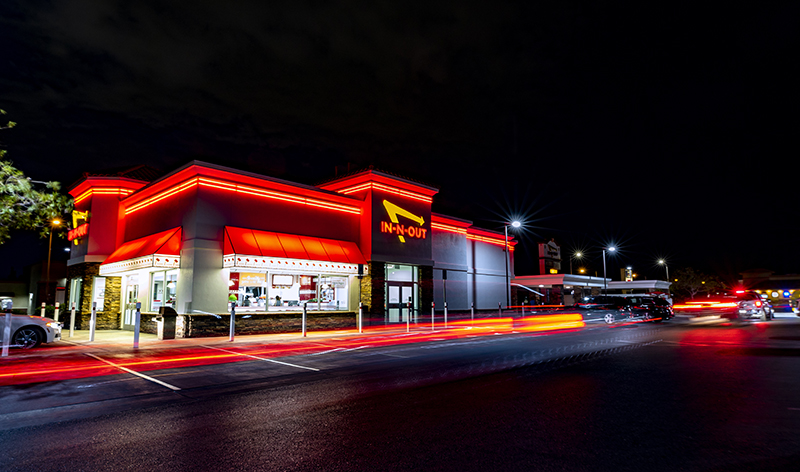 In-N-Out hamburgers at night!
