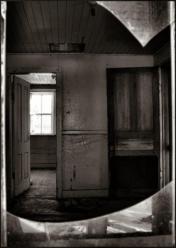 Thru broken panes