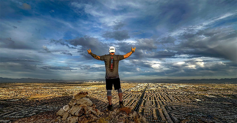 Me over the landscape of Las Vegas