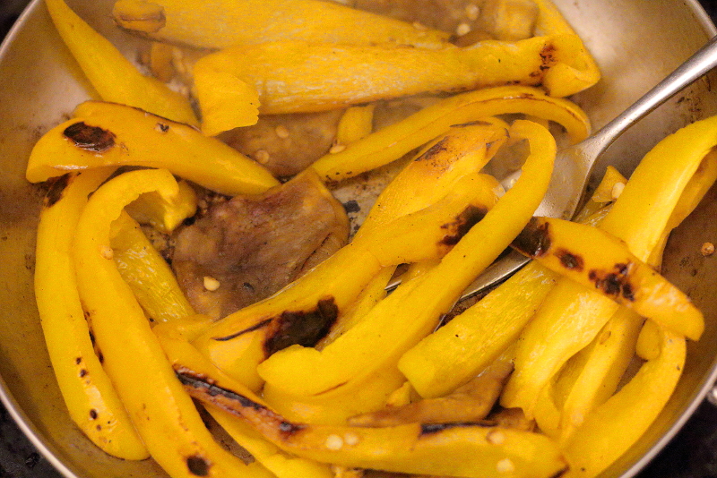 Fried Peppers &amp; Eggplant