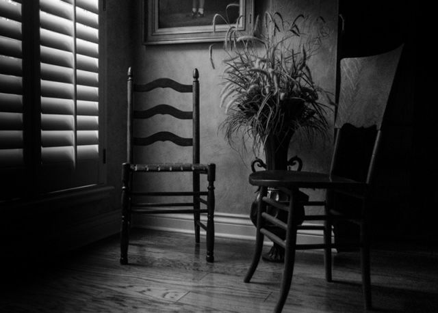 Chairs by the window..