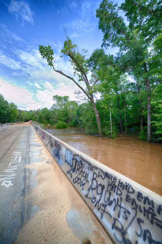 A stained river and...