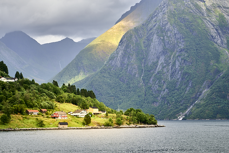 Fleeting Sunlight in the Hj�rundfjord